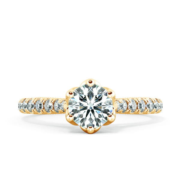 Nhẫn đính hôn Bridge Accent vintage, đai tấm NCH1608 2